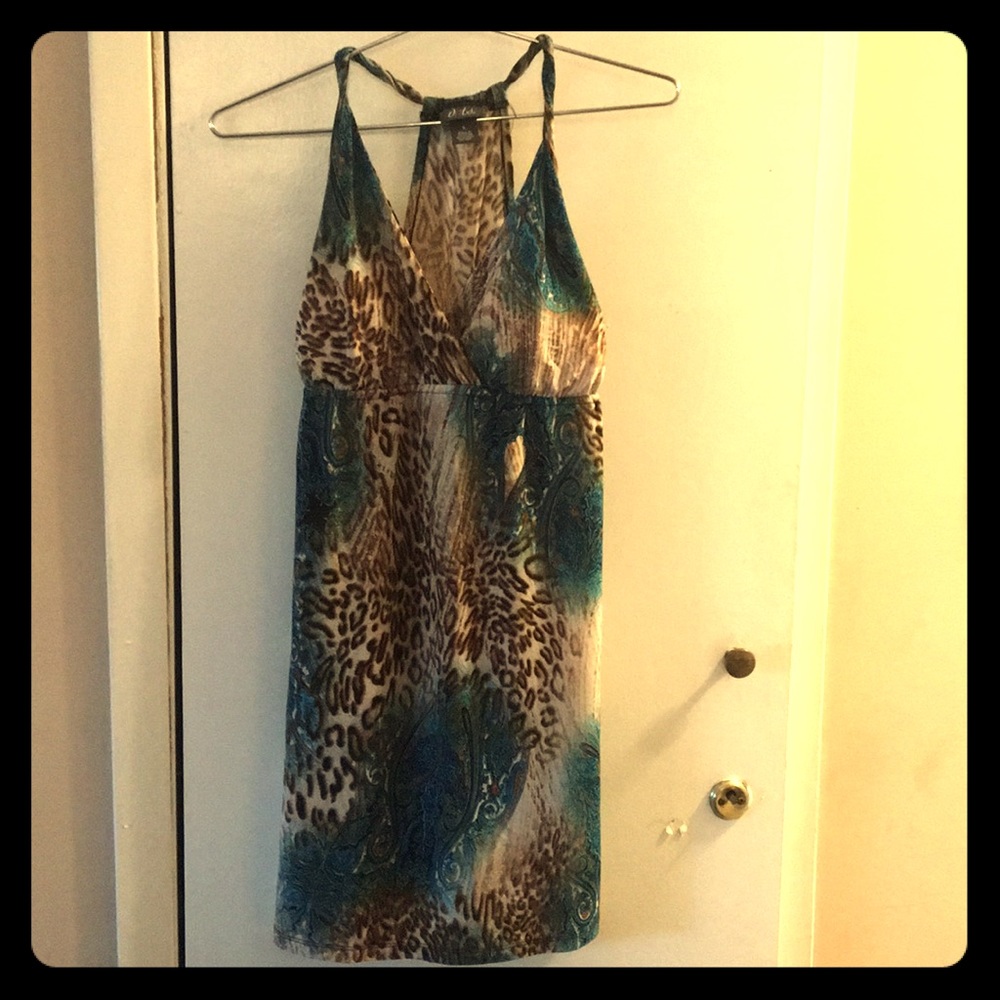 Paisley/leopard print dress